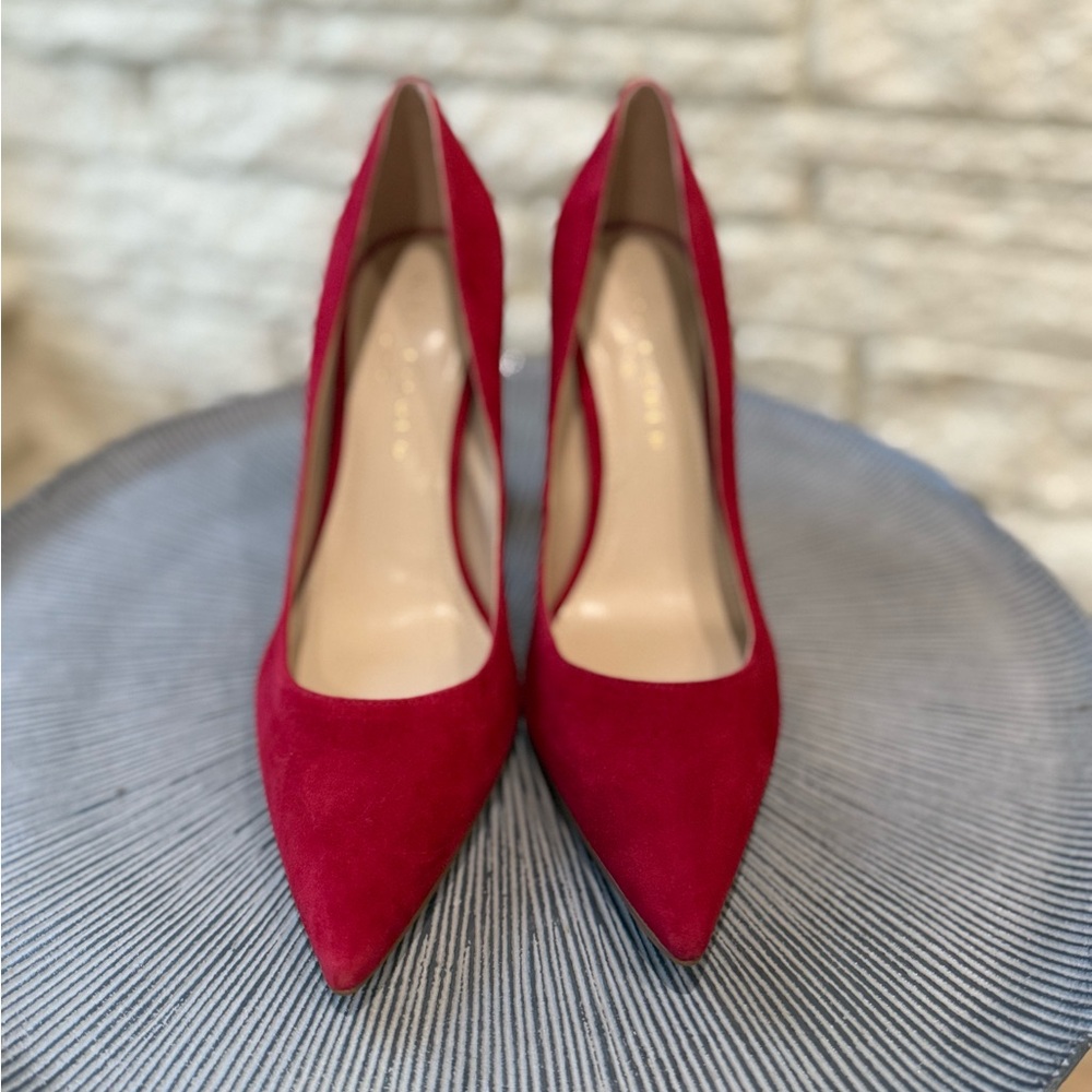 Marc Fisher Bold Red Suede Heels
